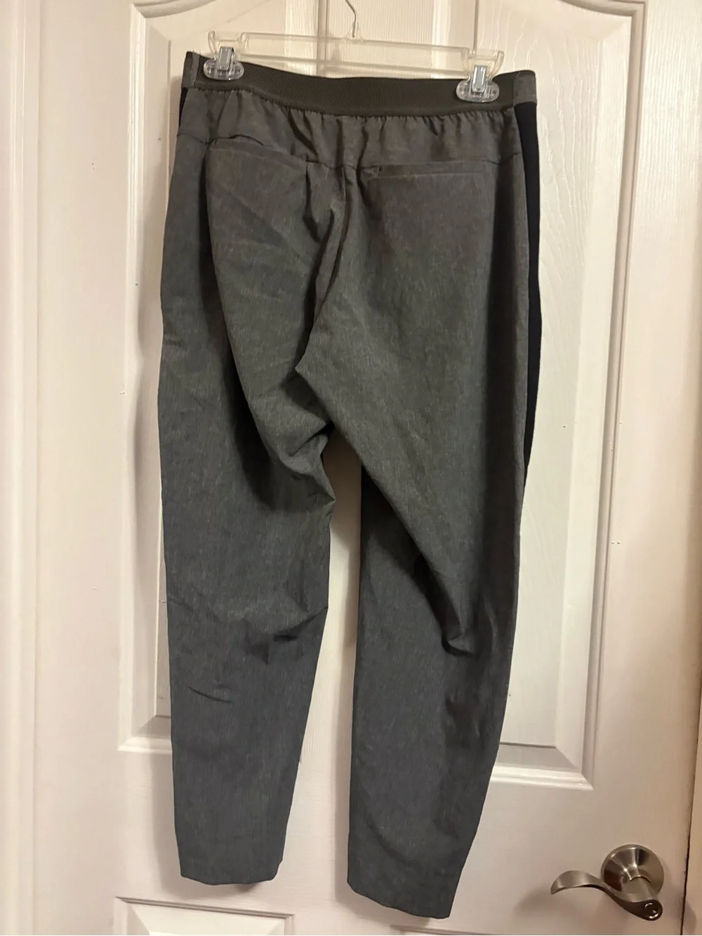 Banana Republic Gray Pants with Black Side Stripe
